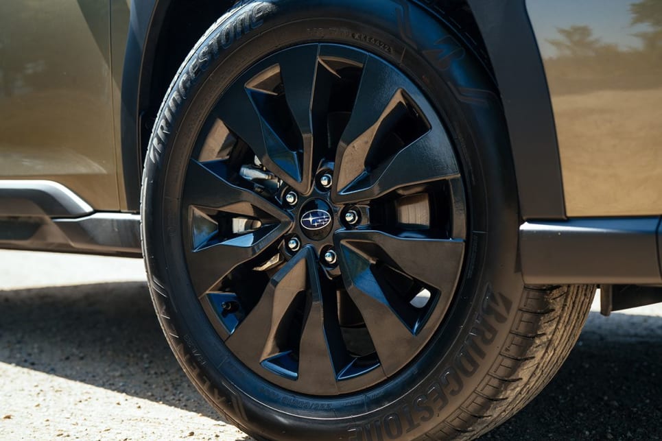 The Outback is fitted with 18-inch alloy wheels. (Sport XT variant pictured)