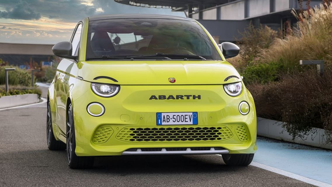 The Abarth 500e comes in two new colours - Acid Green and Poison Blue.