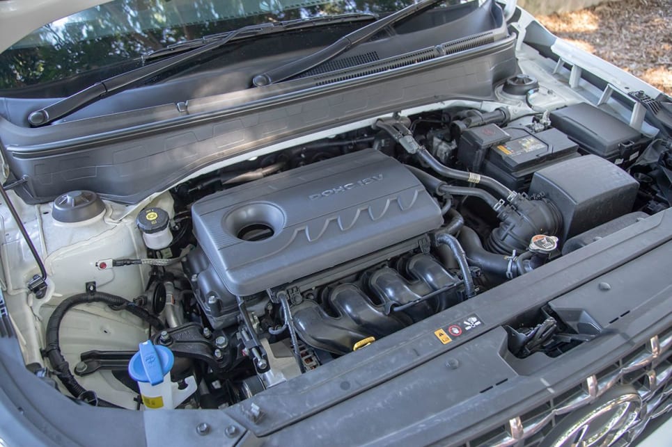 Under the Venues bonnet is a 1.6-litre four-cylinder petrol engine. (Image: Sam Rawlings)
