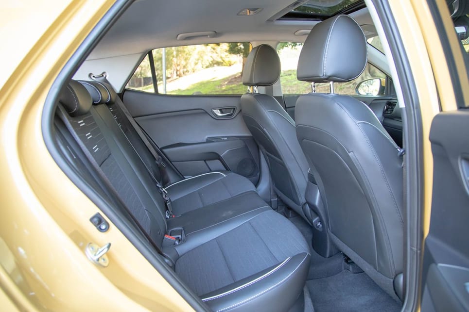 The Stonic has just one USB port in the rear for backseat passengers. (Image: Sam Rawlings)