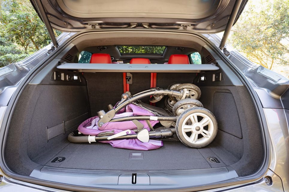 It’s enough room to fit our three-piece luggage set or the CarsGuide pram with ease. (image: Dean McCartney)