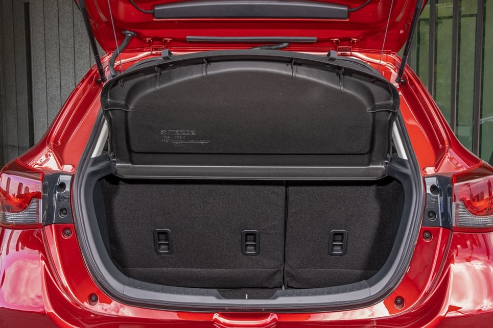 The Mazda2 has a claimed 250 litres of luggage space in the boot.