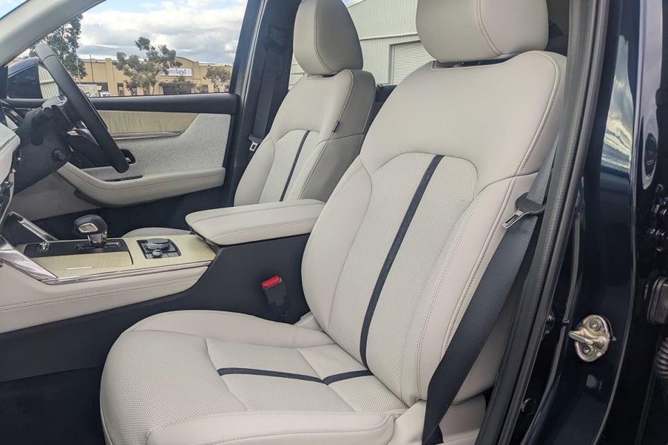 While the Takumi Pack adds $5000 to the asking price, it features white Nappa leather seat trim.