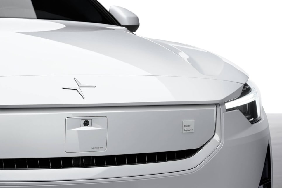 The new-look front end is now home to Polestar's 'SmartZone', which includes a camera and radar.