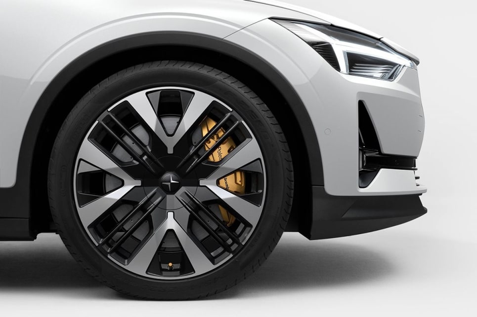 Our Polestar rides on 19-inch alloy wheels. 