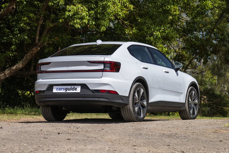 The Polestar 2 has a more conventional design approach than some of its rivals. (image: Glen Sullivan)