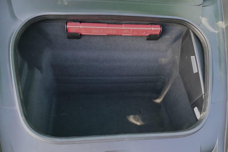 The 132-litre boot is the only substantial cargo space.