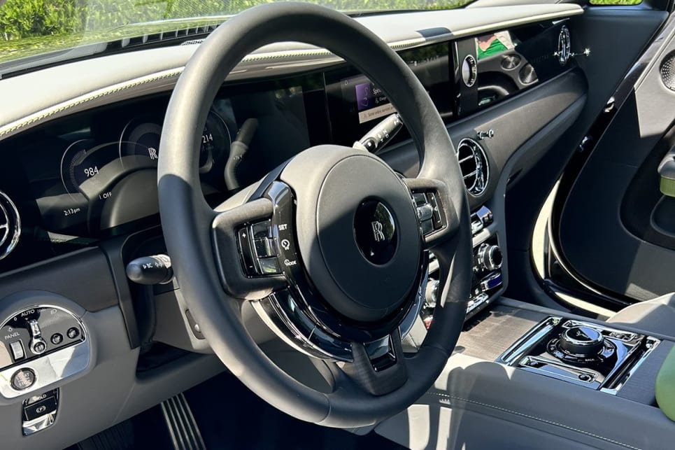 The Spectre gets a modern fully digital dash. (Image: Stephen Corby)