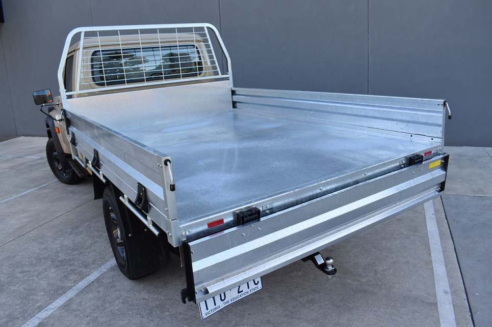 Our example is also fitted with some Toyota genuine accessories, including a general-purpose galvanised steel tray. (image: Mark Oastler)