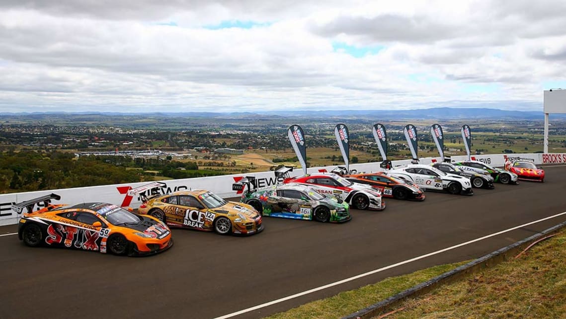The GT3 field lines up ahead of the 2016 Bathurst 12 Hour