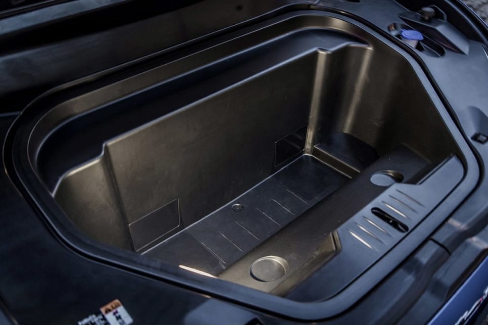 The frunk adds an extra 139 litres to the boot space.