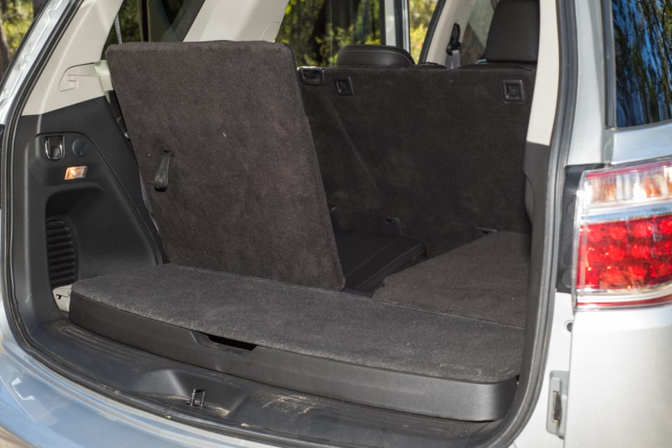 Boot space in the Trailblazer with the extra seats up. 
