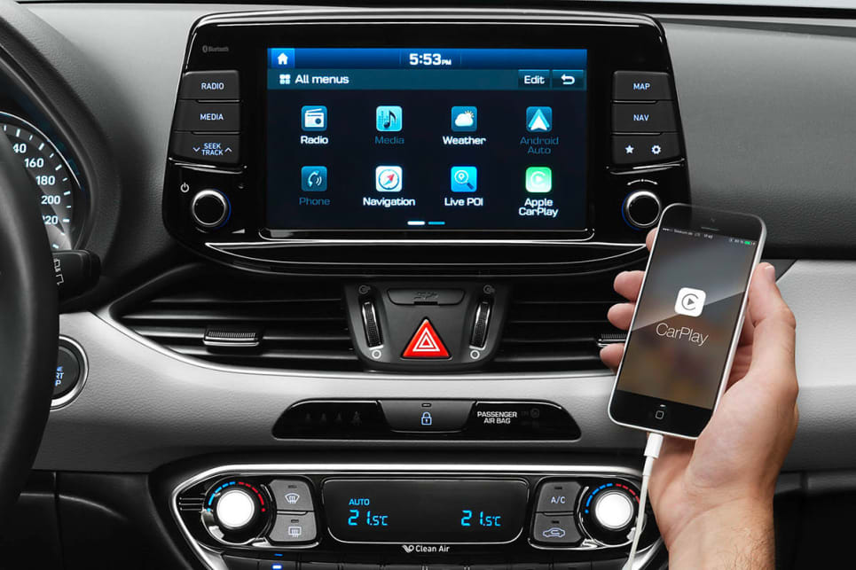 Hyundai i30 Apple CarPlay interface