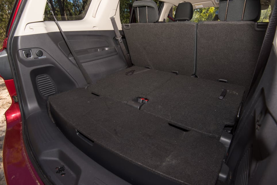 Isuzu boot space with extra seating down. 