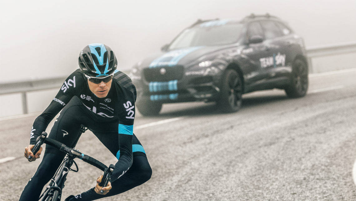 Upcoming Jaguar F-Pace to support Team Sky on Tour de France