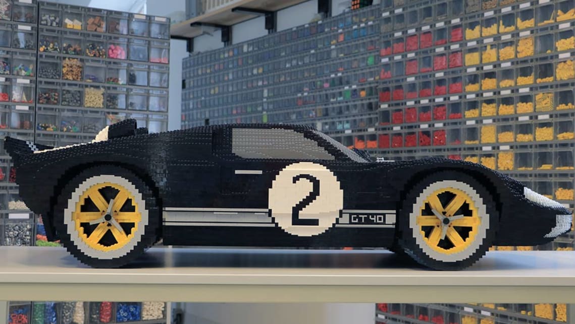 Ford GT40 replicated with Lego.