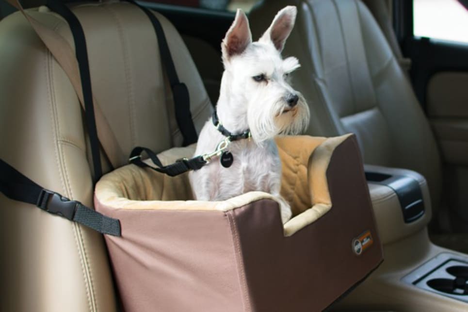 The concept of a small dog car seat is similar to that of a booster seat for a growing kid. (image credit: prissy.us)
