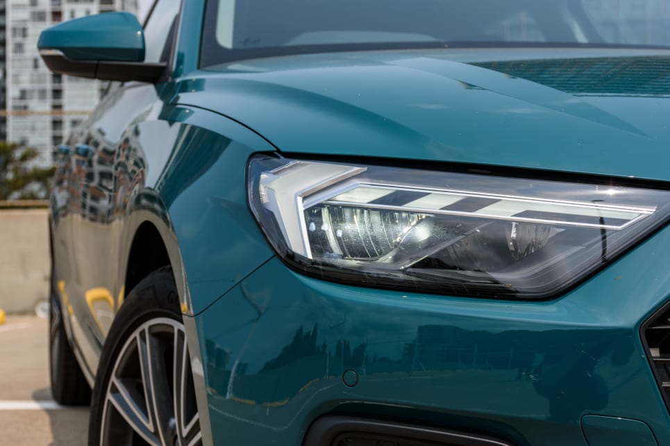 The Audi's Style package includes LED headlights.