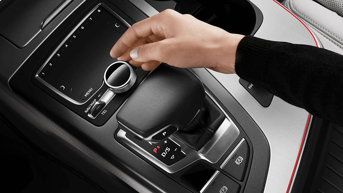 The Audi Q7's multimedia system is controlled via a central touchpad.