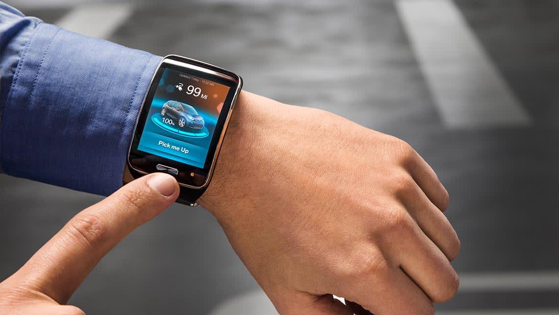 The Remote Valet Parking Assistant is controlled via a smartwatch.