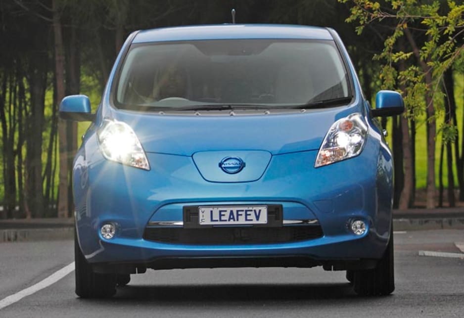 The battery-powered Leaf is a real car, not just a science experiment, and surprisingly nice to drive.