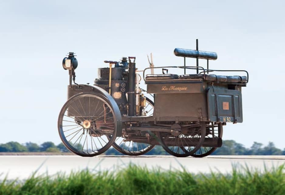 The car is 127 years old – two years older than the 1886 Patent Motorwagen that Mercedes-Benz touts as the world’s first car.