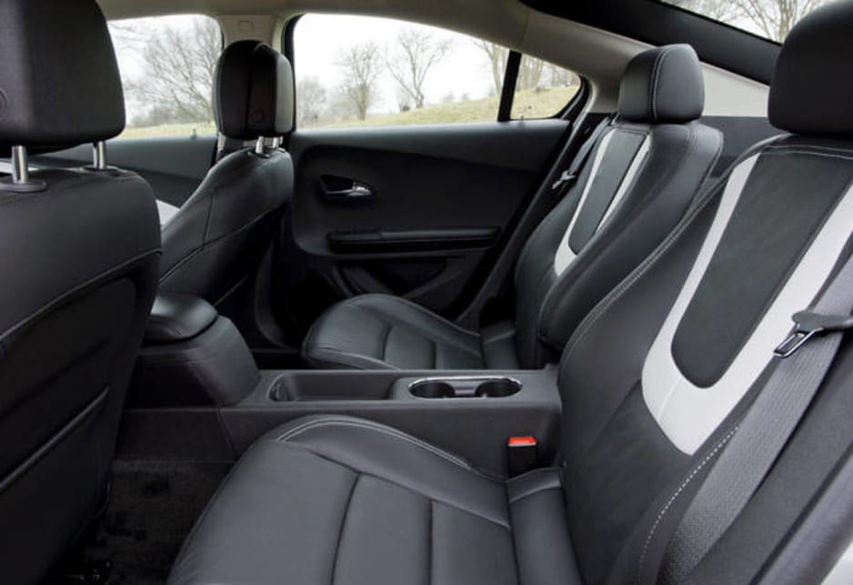 Beyond the concept, the battery pack is the smart component of the Volt. GM-developed software monitors the 288 lithium-ion modules that make up the pack - which is fitted in a T-shape between the front seats and across the rear pews - and regulates the charge to minimise hot-spots that compromise battery longevity.