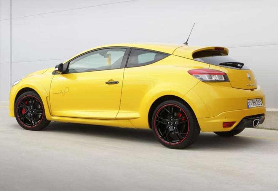 Megane RS 265 is available in three editions; entry level Cup ($42,640), sporty Trophy ($47,140) and luxury Trophy+ ($51,640). This one the limited edition Trophy 8:08 is $49,990 and only 100 examples are coming to Australia.