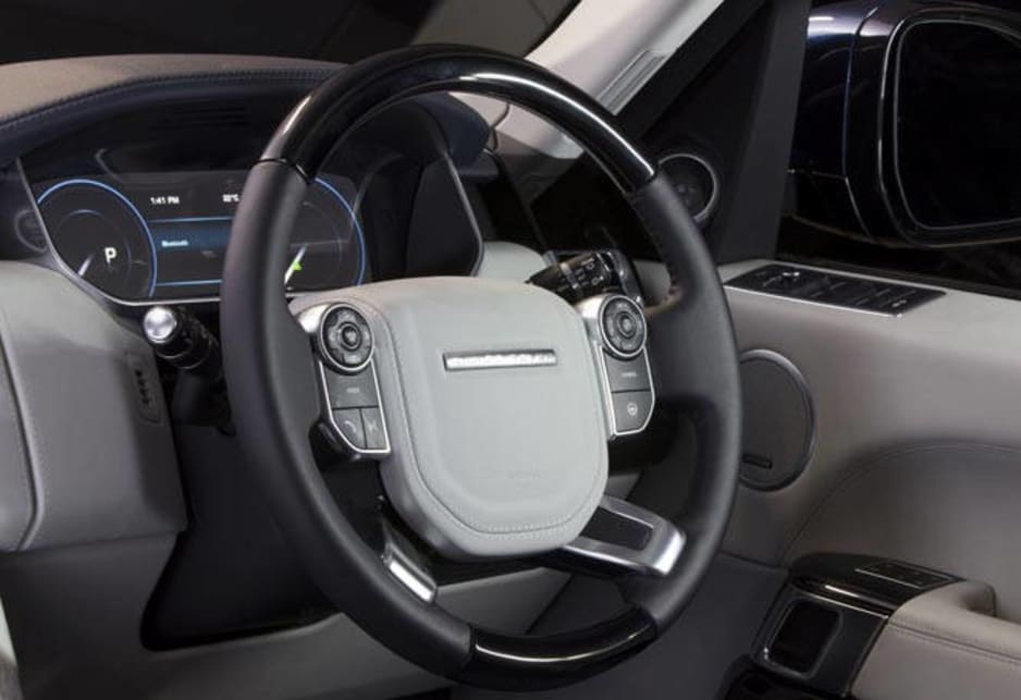 The driving position is claimed to be 90mm higher than other premium SUVs affording a clear view of the traffic ahead. Some of the more often used controls have been moved to the sides of the touchscreen to stop the screen acquiring dirty finger marks.