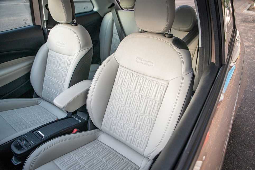 The seats are clad in something called ‘Eco Leather’. (Image: Tom White)