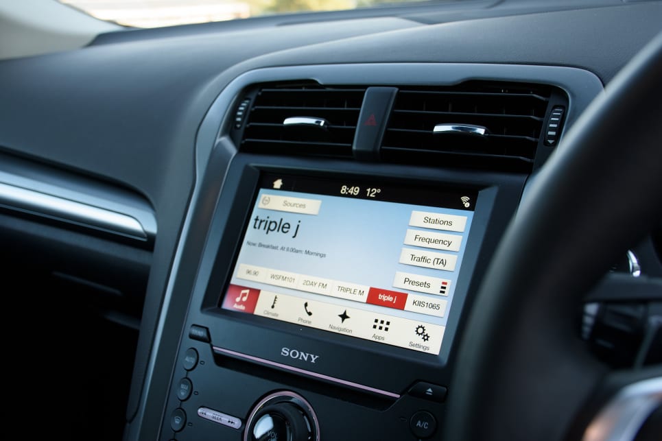 The regular suite of Mondeo features include Ford's Sync3 multimedia system on the 8.0-inch screen.