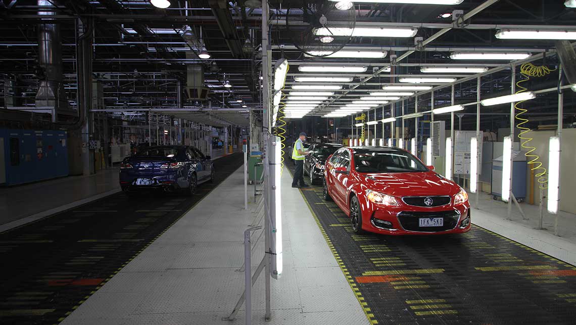 2015 VF Series II Holden Commodore SS-V Redline sedan at the end of the Elizabeth assembly line in Adelaide. Photo credit: Joshua Dowling