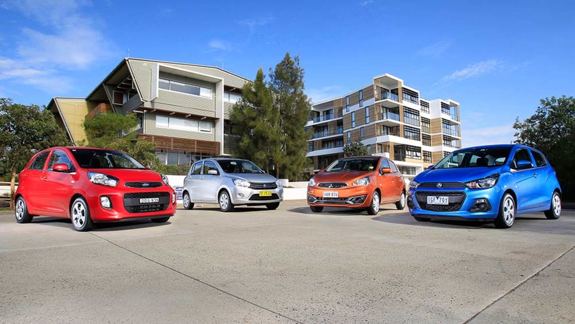 2016 Holden Spark, Kia Picanto, Mitsubishi Mirage and Suzuki Celerio