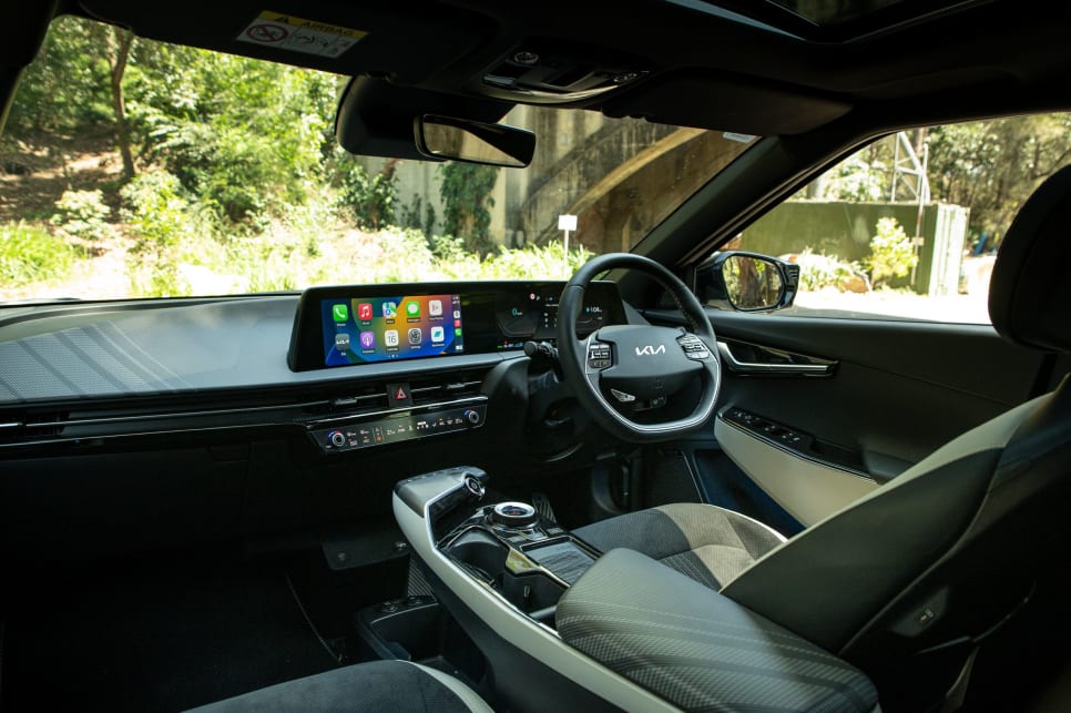 The EV6's interior feels like the price-tag suggests. (image credit: Tom White)