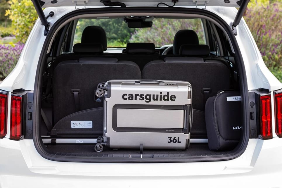 The boot has 604L of space with just the second row folded, or 175L with all seats up. (Image: Tom White)