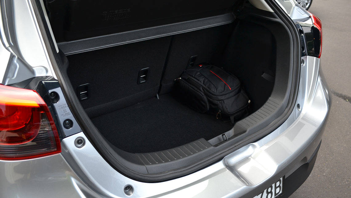 The Mazda2's 250-litre VDA boot is smaller than the Jazz, but near identical the the Yaris.