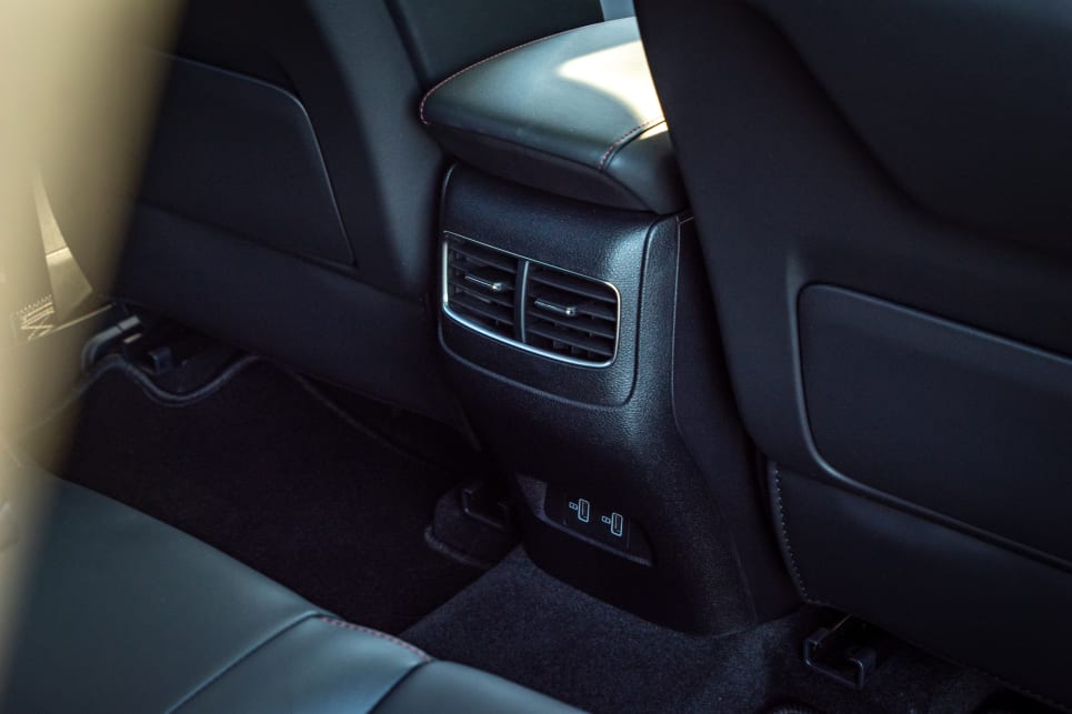 Rear seat passengers get directional air vents.