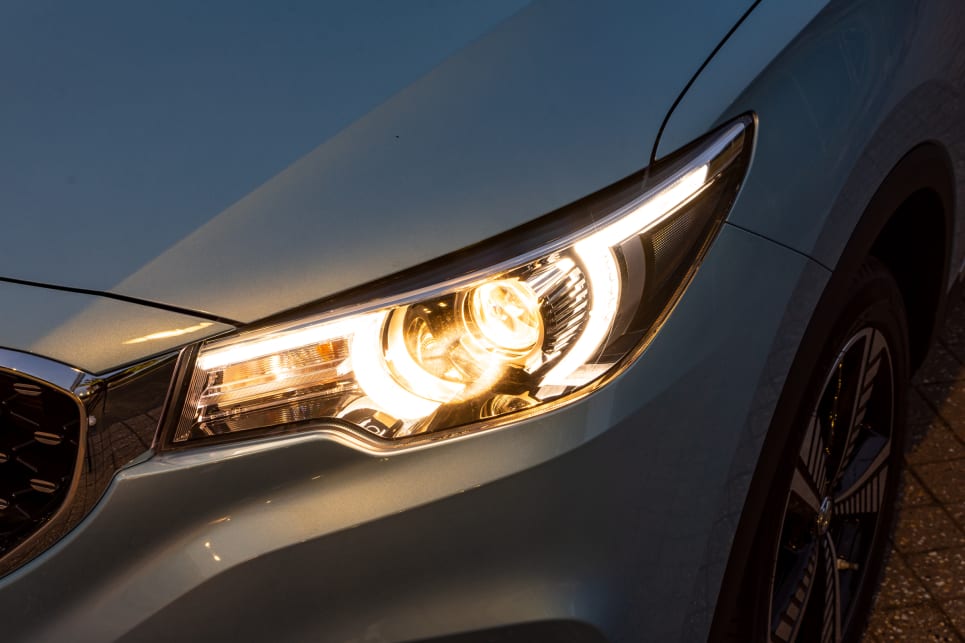 The EV has LED DRLs with halogen headlights.