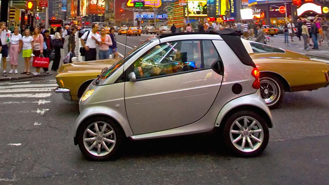 Smart ForTwo. Smart car driving in New York. Photo: Supplied
