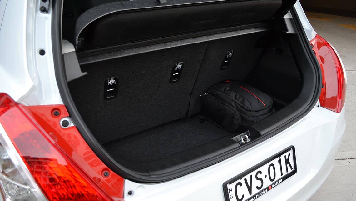 The Swift's 210-litre boot was easily the smallest of our quartet.