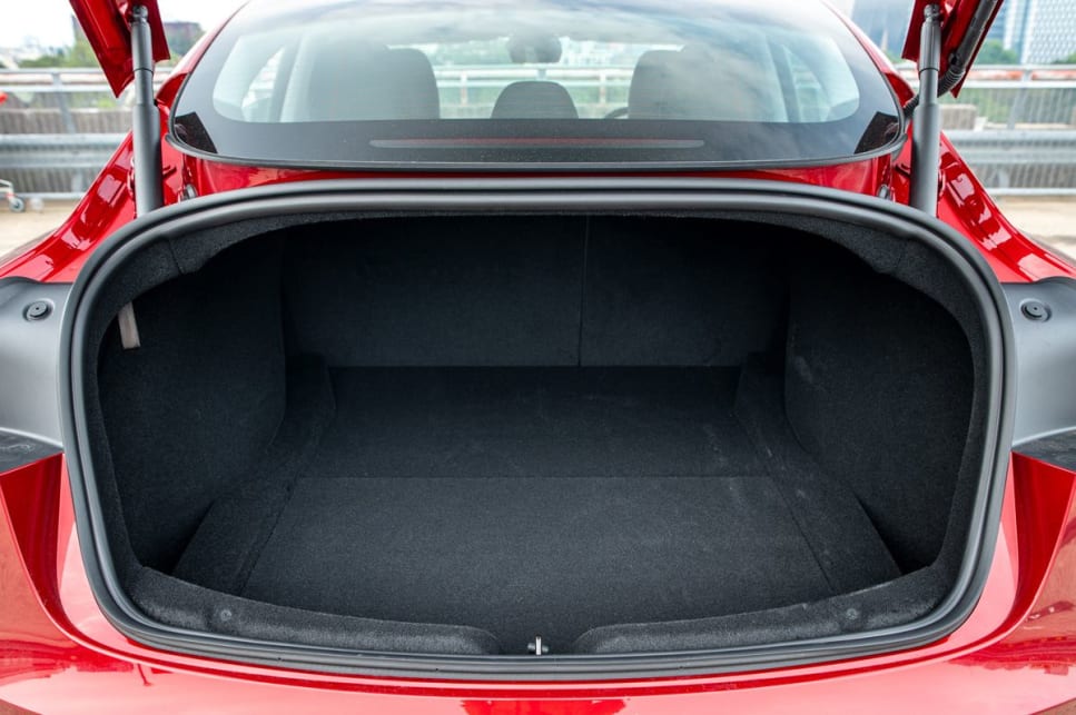 Boot space measures in at 594 litres, which sounds massive, but in reality because it’s a sedan, it’s a bit hard to use the full area. (image: Tom White)