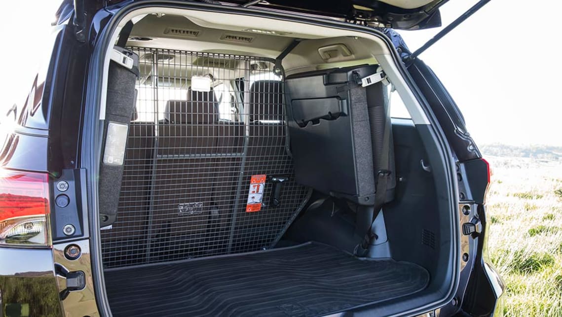 2015 Toyota Fortuner GXL with Toyota Genuine cargo barrier and bootliner