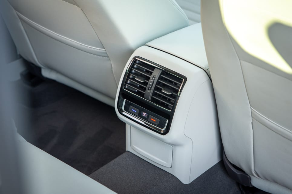 The back seat builds on this car’s excellent practicality with its very own climate zone, dual adjustable air vents.