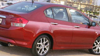 Honda City in the garage
