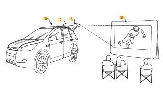 Open-air Netflix anywhere: Ford files patent for tailgate-mounted video projector in the US