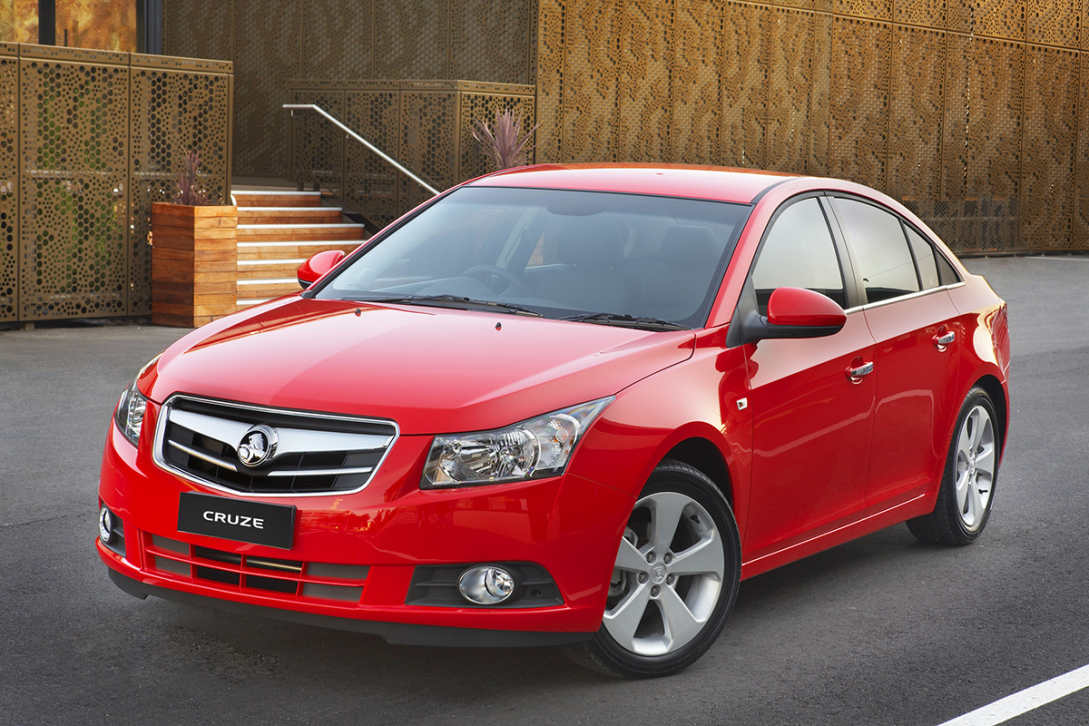 Cruze in sedan format arrived here in June 2009. (2009 Holden Cruze sedan pictured)