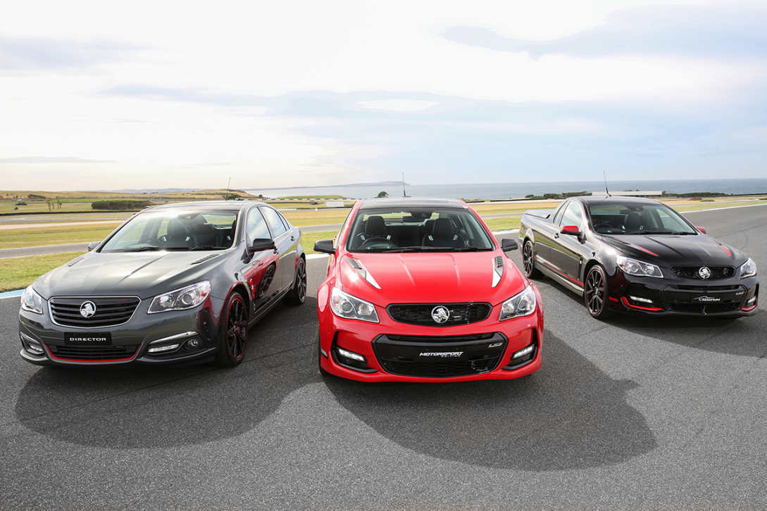 The Motorsport (right) is based on the V8-powered Commodore SS, with several red accents helping to differentiate it visually.