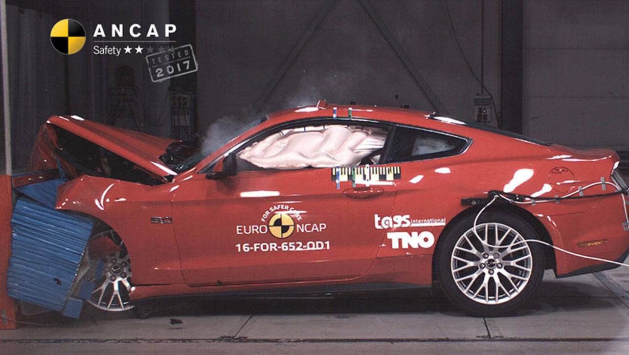 A lack of tech features and poor child protection has seen Ford&#039;s Mustang issued with a two-star ANCAP safety rating.
