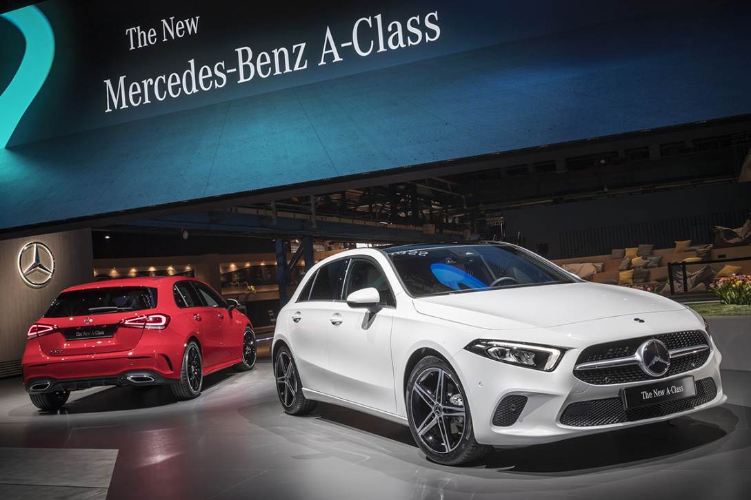 More than 450 international media flocked to see the Mercedes-Benz A-Class 2018 model in the metal. It was bedlam.