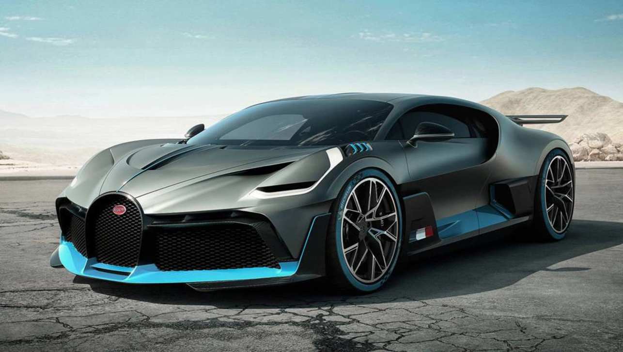 Powered by a quad-turbocharged 8.0-litre W16 petrol engine, the Bugatti Divo outputs a scarcely believable 1103kW/1600Nm.